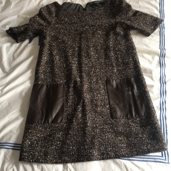Tibi Dresses & Skirts - Leather and threaded shift dress Tibi Dresses & Skirts - Leather and threaded shift dress